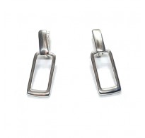 E000809 Genuine Sterling Silver Stylish Dangling Earrings Solid Hallmarked 925 Handmade